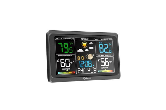 Geevon Wireless Weather Station Indoor Outdoor Thermometer Clock