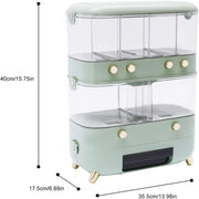 10KG CEREAL STORAGE RICE DISPENSER KITCHEN 6 IN1 PANTRY GRAIN DRY FOOD CONTAINER