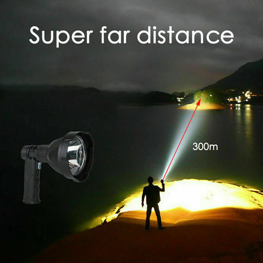 LED HANDHELD SPOTLIGHT RECHARGEABLE HUNTING CAMPING FLASHLIGHT SPOT LIGHT TORCH
