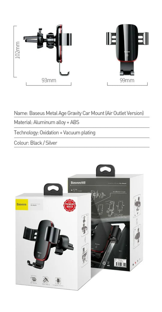 Universal Phone Gravity CD Slot Air Vent Car Holder Stand Mount Clip