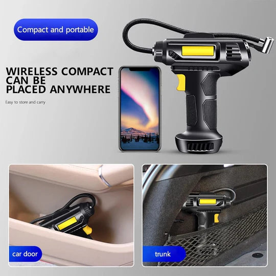 12V AIR COMPRESSOR PUMP AUTOMATIC DIGITAL CAR TYRE INFLATORS HANDHELD CORDLESS