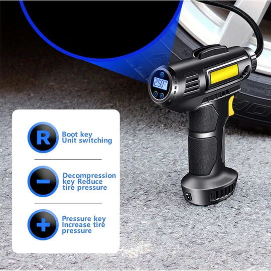 12V AIR COMPRESSOR PUMP AUTOMATIC DIGITAL CAR TYRE INFLATORS HANDHELD CORDLESS