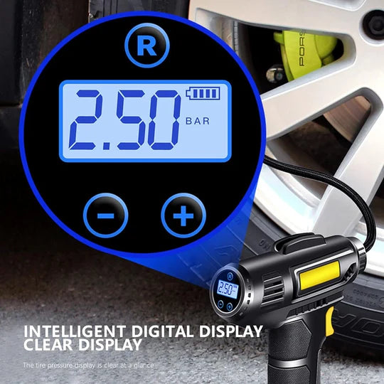 12V AIR COMPRESSOR PUMP AUTOMATIC DIGITAL CAR TYRE INFLATORS HANDHELD CORDLESS