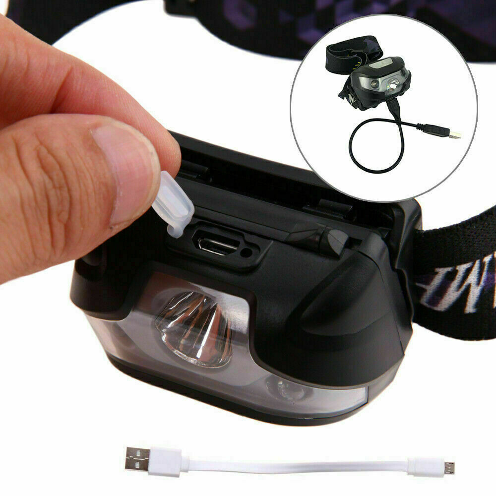 Waterproof Head Torch Rechargeable LED Headlamp Flashlight USB Camping Fish CREE