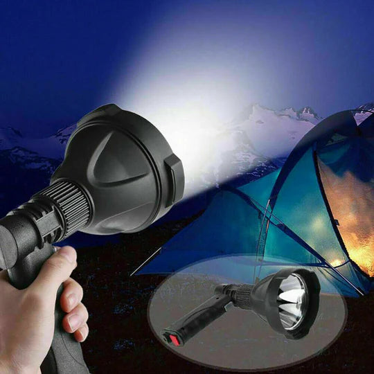 LED HANDHELD SPOTLIGHT RECHARGEABLE HUNTING CAMPING FLASHLIGHT SPOT LIGHT TORCH