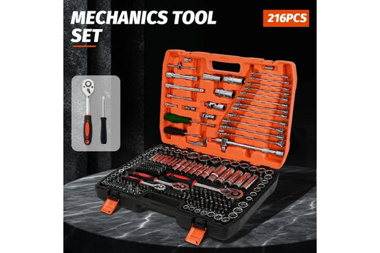 216pcs Mechanics Tool Kit Screwdriver Bit Wrench Repair Set