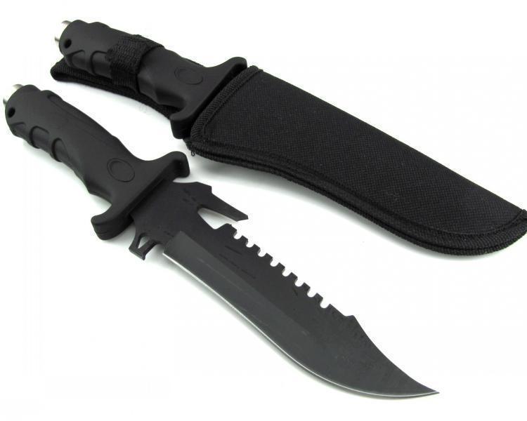 Camping Survival Tactical Razor Sharp Bowie Knife Outdoor Hunting Pig