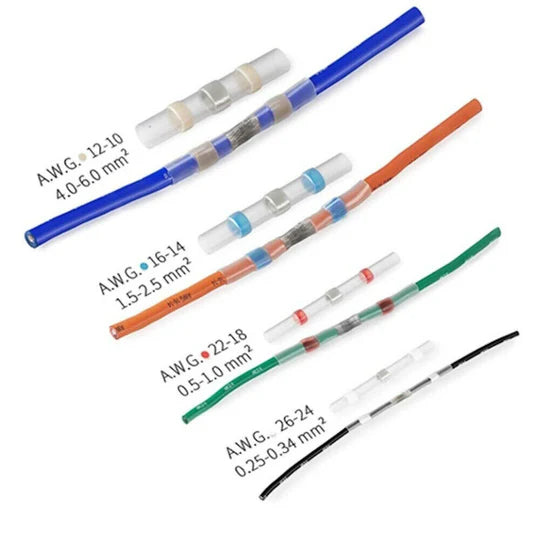 260X WATERPROOF SOLDER SEAL SLEEVE HEAT SHRINK BUTT WIRE CONNECTOR TERMINAL TUBE