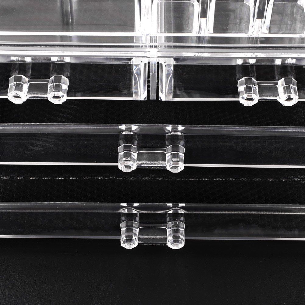 4 Drawer Clear Acrylic Box Cosmetic Organizer Storage Jewellery Makeup Holder