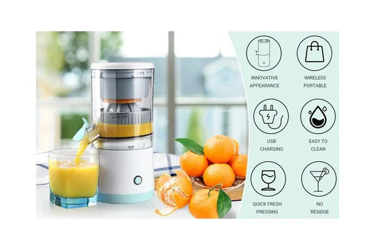 Electric Citrus Juicer USB Rechargeable Hands-Free Orange Lemon Fruit Squeezer