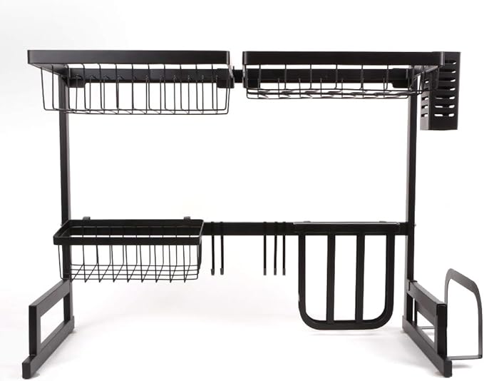 Over The Sink Dish Drying Rack Large Dish Drying Rack for Kitchen Sink 2 Tier Dish Drying Rack Saving Space