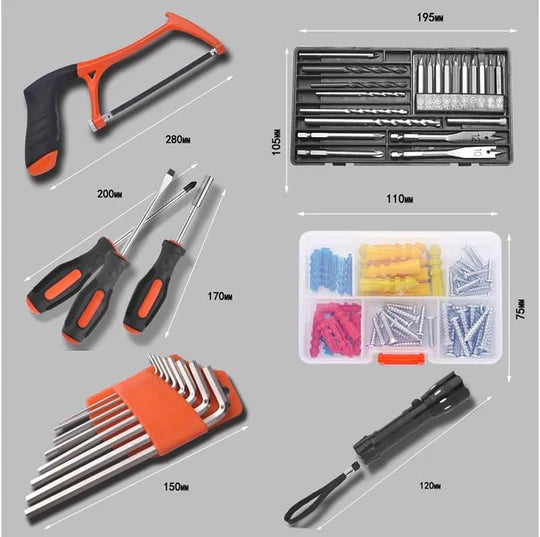 102pcs Home Tool Kit, All-in-One Starter Set