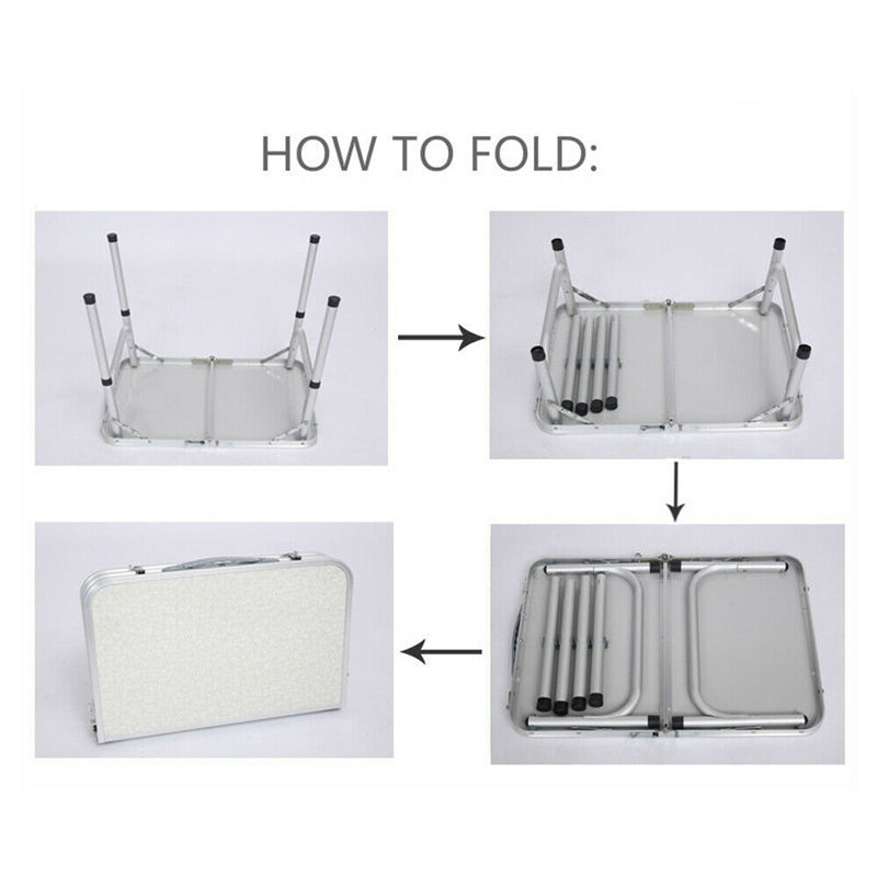 Portable Folding Camping Table Aluminium Picnic Outdoor Foldable Tables BBQ Desk