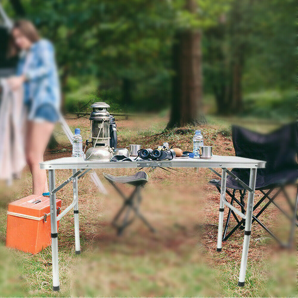 Portable Folding Camping Table Aluminium Picnic Outdoor Foldable Tables BBQ Desk