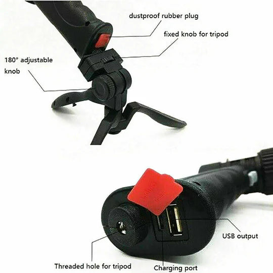 LED HANDHELD SPOTLIGHT RECHARGEABLE HUNTING CAMPING FLASHLIGHT SPOT LIGHT TORCH