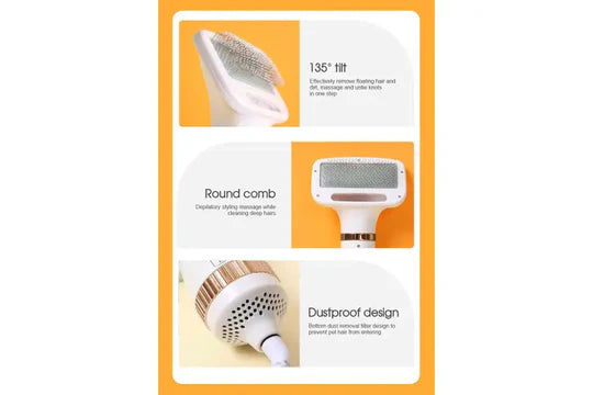 2-In-1 Portable Pet Hair Dryer Comb Brush Pet Grooming Cat Hair Comb Dog Dryer