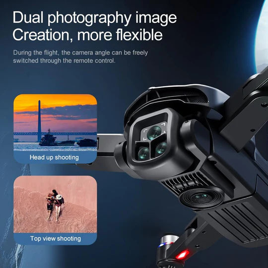 V188MAX Foldable Brushless Drone with 8K HD Dual Camera & Screen