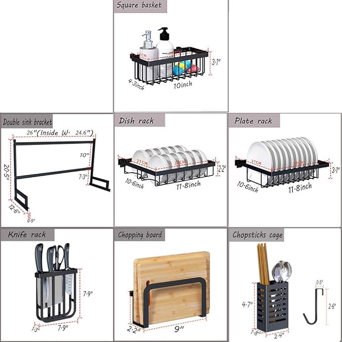 Over The Sink Dish Drying Rack Large Dish Drying Rack for Kitchen Sink 2 Tier Dish Drying Rack Saving Space