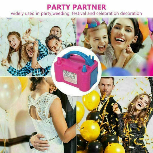 ELECTRIC BALLOON PUMP BALLON INFLATOR 600W POWER 2 NOZZLES PORTABLE HIGH POWER