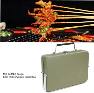 Portable Folding BBQ Grill for Outdoor Cooking - Versatile Camp & Picnic Charcoal Grill