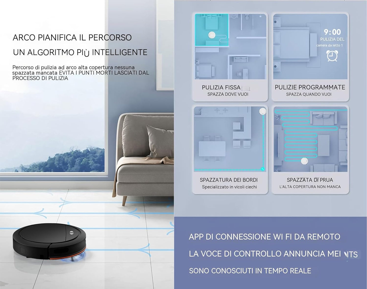 Smart Sweeping Robot Vacuum Cleaner Robotic Floor Auto Suction Sweeper Mop