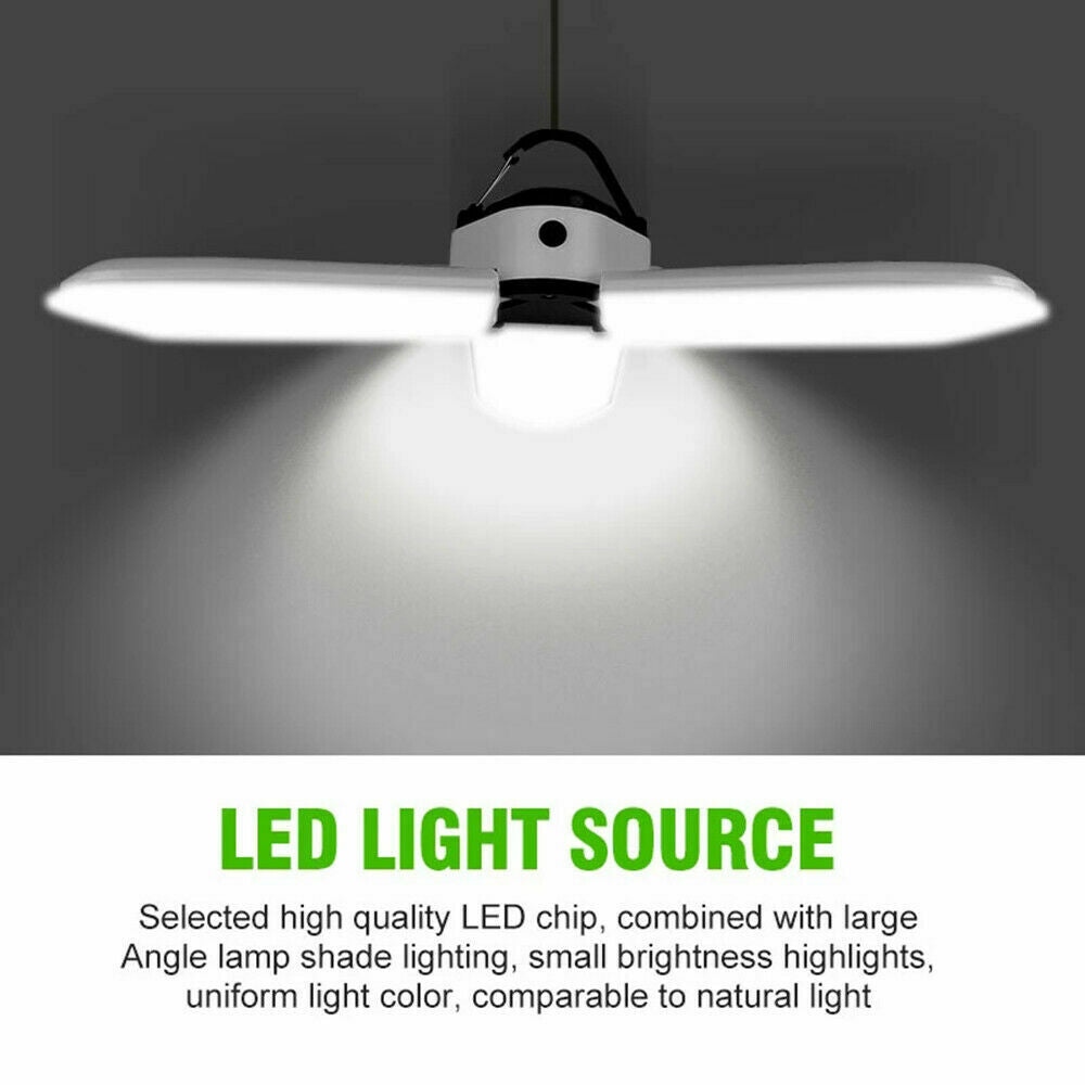 Portable Rechargeable Solar LED Camping Lamp Lantern Tent Outdoor Hiking Light