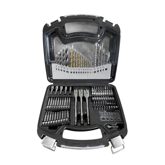 101Pc Combination Drill Bits Set Wood Hole Saw Metal Cement Screwdriver Drilling