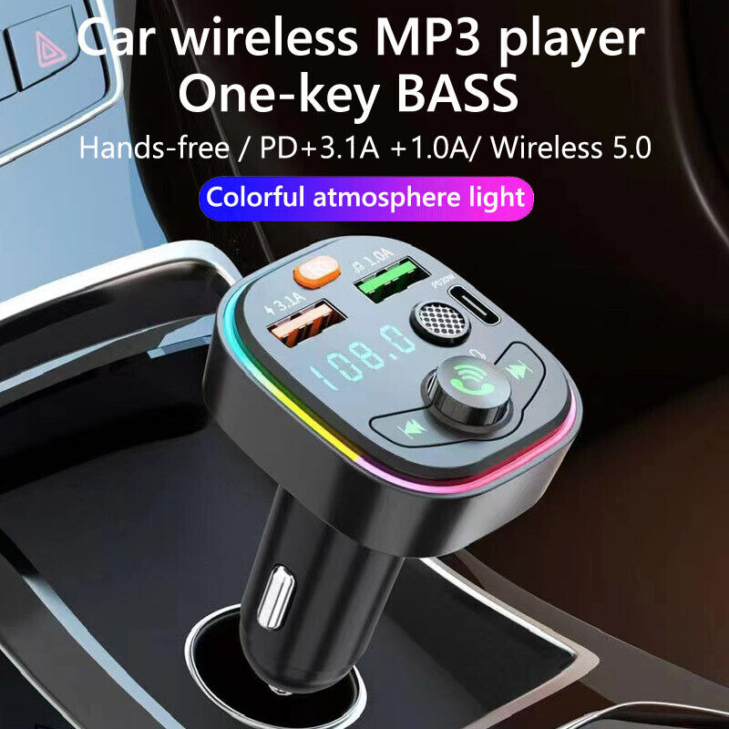 Car FM Transmitter Bluetooth Wireless Handsfree Kit MP3 Player Adapter Charger