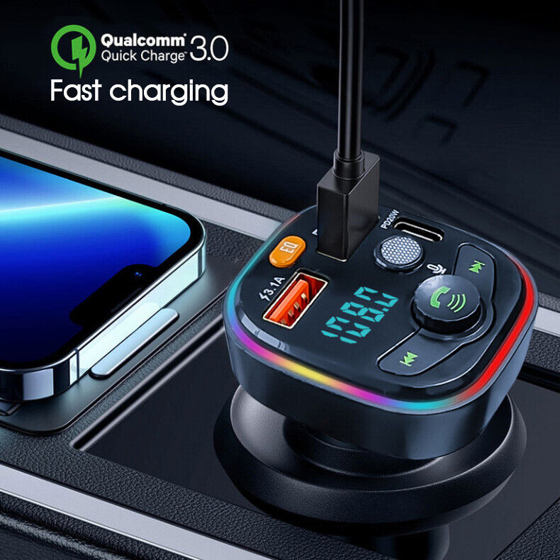 Car FM Transmitter Bluetooth Wireless Handsfree Kit MP3 Player Adapter Charger