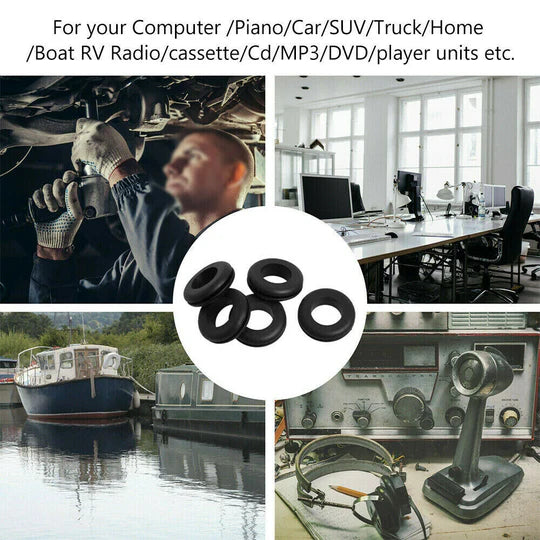 125 RUBBER GROMMET FIREWALL HOLE PLUG SET ELECTRICAL WIRE GASKET ASSORTMENT KIT