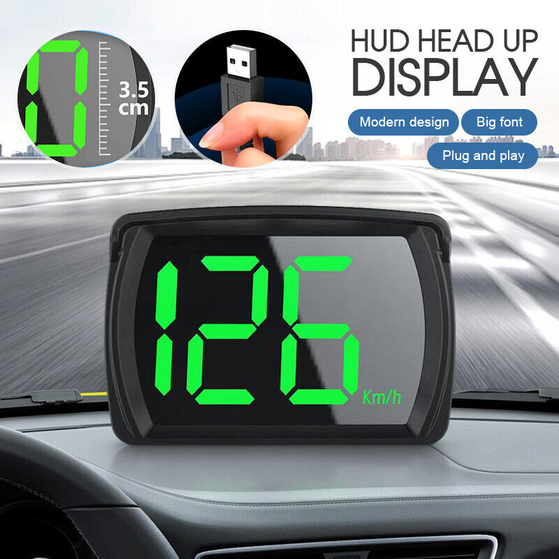 Universal HUD Head UP Display GPS Speedometer Digital Car Gauge Speedo KMH USB