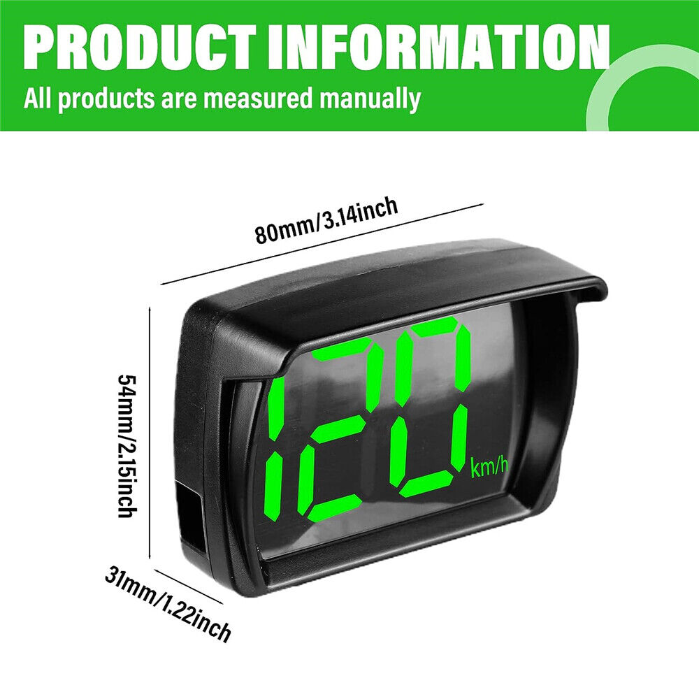 Universal HUD Head UP Display GPS Speedometer Digital Car Gauge Speedo KMH USB