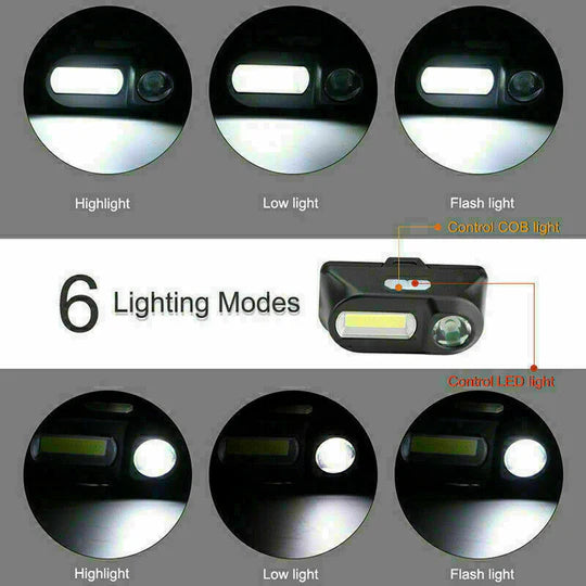 SUPER BRIGHT WATERPROOF HEAD TORCH HEADLIGHT LED USB RECHARGEABLE HEADLAMP