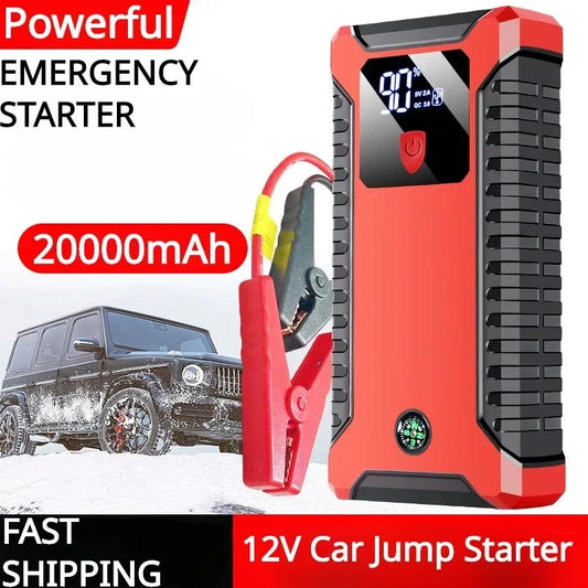 12V Automotive Battery Charger 20000mAh Car Battery Starter Portable Power Bank Charging System Start Operating Air Compressor