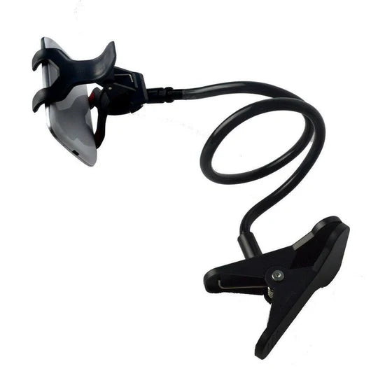 MOBILE PHONE FLEXIBLE 360° CLIP MOUNT STAND HOLDER BRACKET CLAMP DESK BED OFFICE