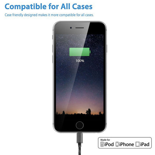 5x USB Cable Charger for Apple iPhone 8 7 6 iPad X Nylon 1.2M Cord Fast Charge