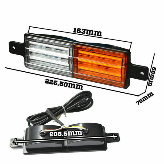 SEALED BULLBAR LIGHTS SET OF 2 FRONT INDICATOR PARK LED BULL BAR LIGHT