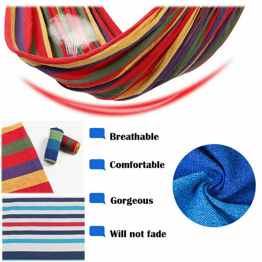 Portable Hanging Hammock Chair Swing Garden Outdoor Camping Soft Cushions
