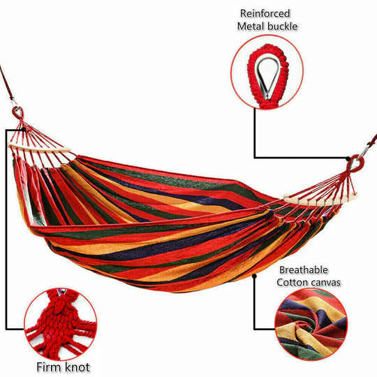 Portable Hanging Hammock Chair Swing Garden Outdoor Camping Soft Cushions