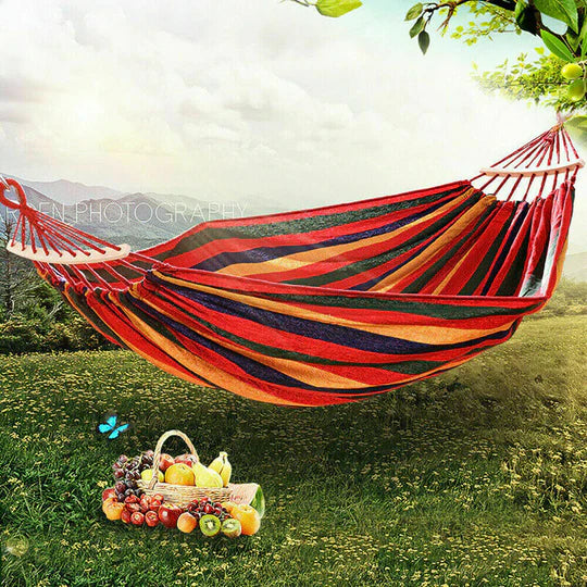 Portable Hanging Hammock Chair Swing Garden Outdoor Camping Soft Cushions