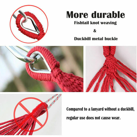 Portable Hanging Hammock Chair Swing Garden Outdoor Camping Soft Cushions
