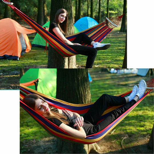 Portable Hanging Hammock Chair Swing Garden Outdoor Camping Soft Cushions
