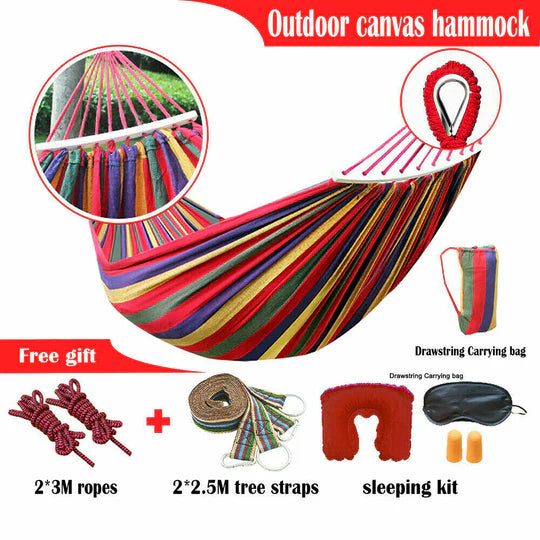 Portable Hanging Hammock Chair Swing Garden Outdoor Camping Soft Cushions