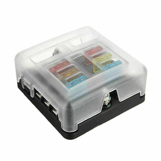 23PC 6 WAY BLADE FUSE BOX BLOCK HOLDER LED INDICATOR LIGHT 12V/32V