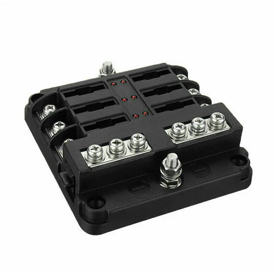 23PC 6 WAY BLADE FUSE BOX BLOCK HOLDER LED INDICATOR LIGHT 12V/32V