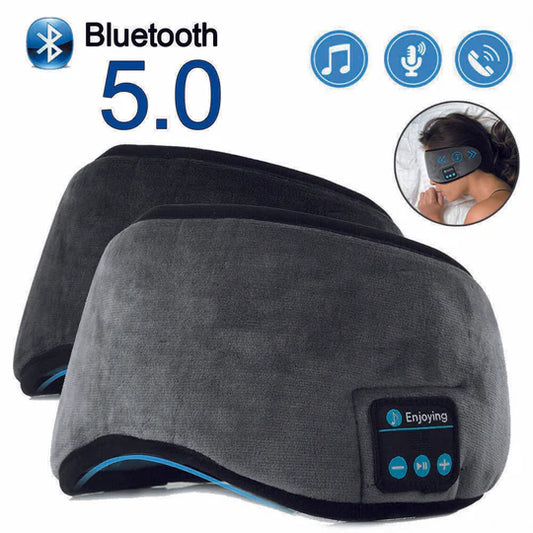 WIRELESS BLUETOOTH 5.0 STEREO EYE MASK HEADPHONES EARPHONE SLEEP MUSIC MASK PB