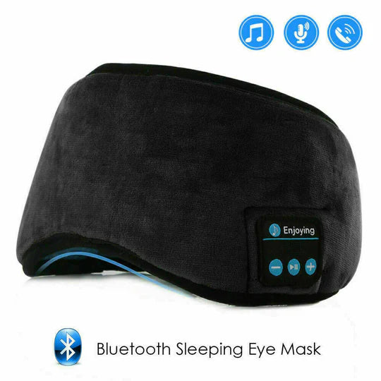 WIRELESS BLUETOOTH 5.0 STEREO EYE MASK HEADPHONES EARPHONE SLEEP MUSIC MASK PB