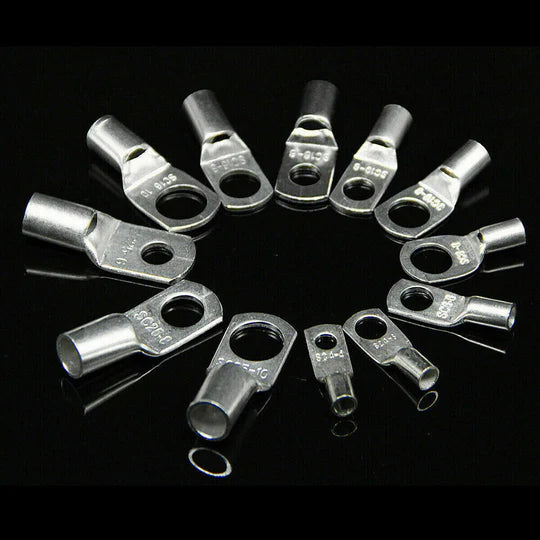 100pc/170pc/220pc Tinned Battery Copper Cable Lugs Crimp Terminals Kits Wire Connector Set