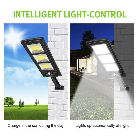 SOLAR STREET LED LIGHT RADAR SENSOR REMOTE OUTDOOR GARDEN YARD FLOOD WALL LAMP
