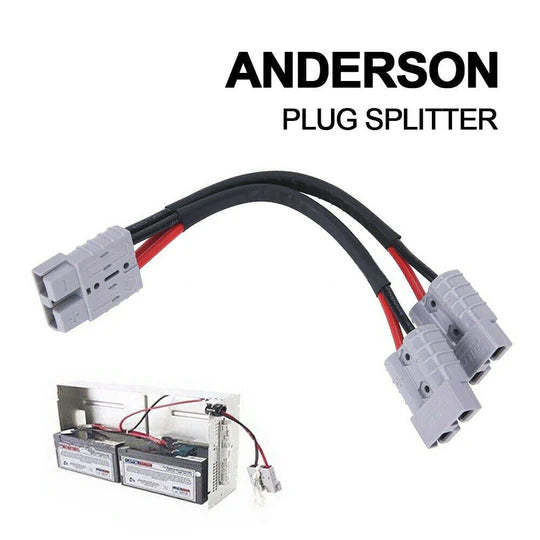 50 AMP GENUINE ANDERSON PLUG CONNECTOR DOUBLE Y ADAPTOR 6MM AUTOMOTIVE CABLE